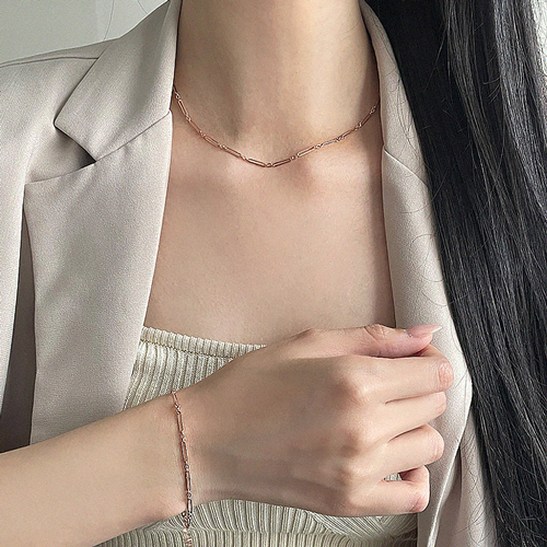 Fall in SALE + Free Shipping★ <font color="red"><br>14K★</font><br> bracelet/necklace set<br> Freya chain SET SET0487
