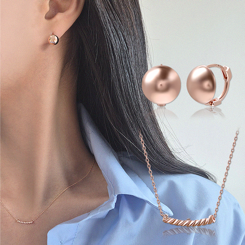 Fall in SALE + Free Shipping★ <font color="red"><br>14K★</font><br> Earring/Necklace SET<br> Dolce SET SET0485