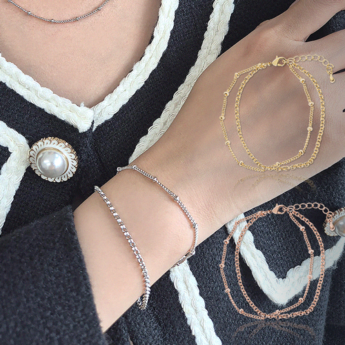 Fall in SALE + Free Shipping★<font color="red"><br></font> beaded layered chain bracelet<BR> BA0512