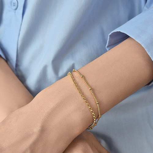 Fall in SALE + Free Shipping★<font color="red"><br></font> beaded layered chain bracelet<BR> BA0512