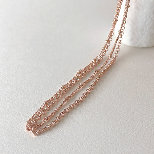 Fall in SALE + Free Shipping★<br> <font color="red">14K★</font><br> Beaded layered chain Necklace<br> NA0665