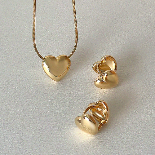 Fall in SALE + Free Shipping★ <font color="red"><br>14K★</font><br> Earring/Necklace SET<br> Fury Heart SET SET0489