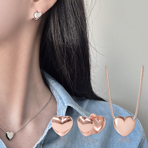 Fall in SALE + Free Shipping★ <font color="red"><br>14K★</font><br> Earring/Necklace SET<br> Fury Heart SET SET0489