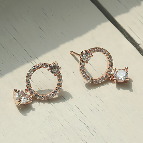 Fall in SALE + Free Shipping★<br> <font color="red">14K★</font> Stud Crystal Olive Earrings<br> EA3159