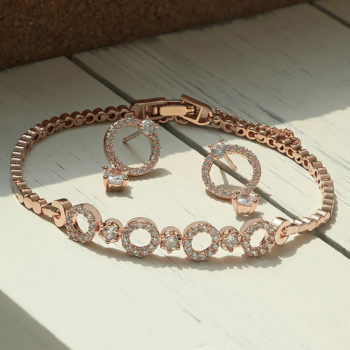 Fall in SALE + Free Shipping★ <font color="red"><br>14K★</font><br> Earring/bracelet SET<br> Stud Crystal SET SET0456