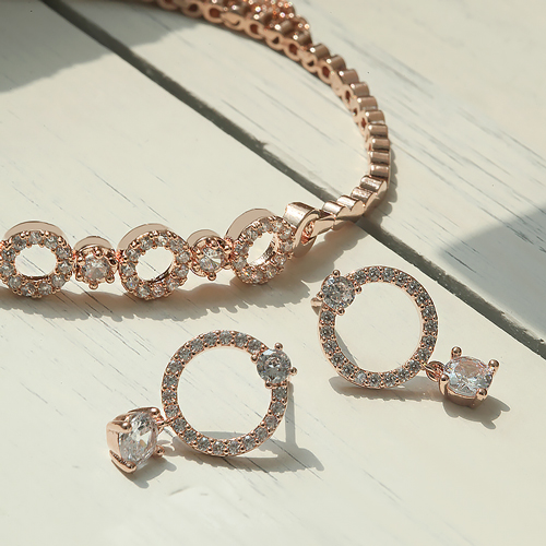 Fall in SALE + Free Shipping★ <font color="red"><br>14K★</font><br> Earring/bracelet SET<br> Stud Crystal SET SET0456