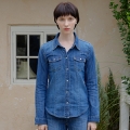 <font color='red'>Contemporary Launching 10,000 won additional discount</font><br> S(55)~L(77)<br> Sandwashed Slim Denim Shirt ST0001_C Korea